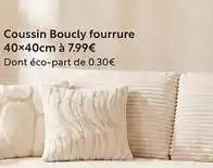 Maxi Bazar Coussin boucly fourrure 40x40cm à 7.99€ offre