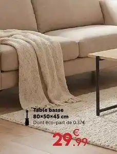 Maxi Bazar Table basse 80x50x45 cm offre