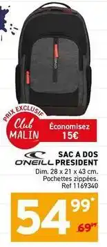 Trafic Président - sac a dos offre