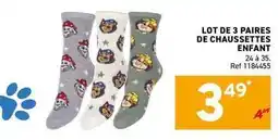 Trafic Lot de 3 paires de chaussettes enfant offre