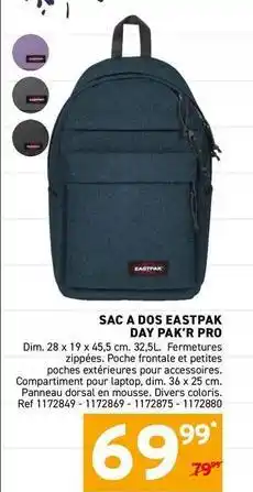 Trafic Eastpak - sac a dos day park pro offre