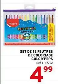 Trafic Maped - set de 18 feutres de coloriage color'peps offre