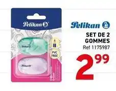 Trafic Set de 2 gommes offre
