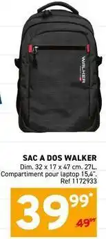 Trafic Dim - sac a dos walker offre