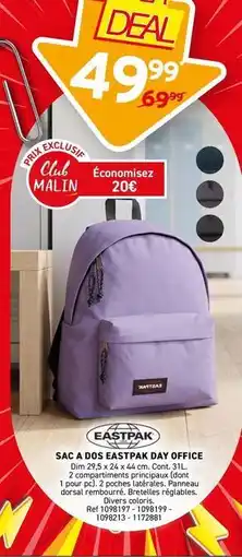 Trafic Eastpak - sac a dos easypack day office offre