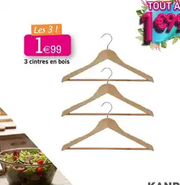 Kandy 3 cintres en bois offre