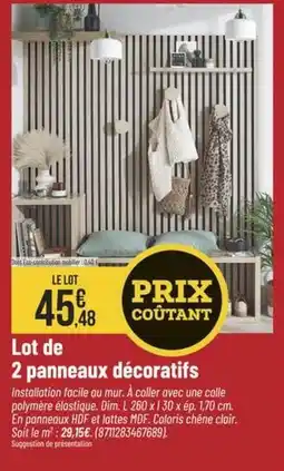 Bricorama Facile - lot de 2 panneaux décoratifs offre