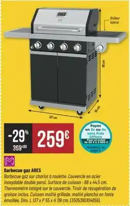 Bricorama Dim - barbecue gaz ares offre