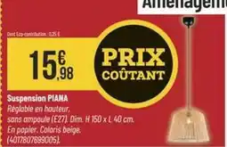 Bricorama Dim - suspension offre