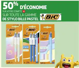 Auchan BIC Sur toute la gamme de stylo bille pastel offre