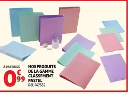 Auchan Nos produits de la gamme classement pastel offre