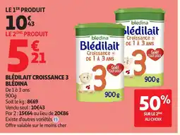 Auchan BLÉDINA Blédilait croissance 3 offre