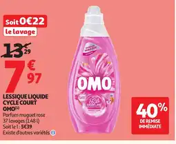 Auchan OMO Lessique liquide cycle court offre
