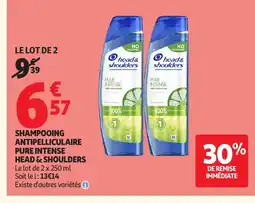 Auchan HEAD & SHOULDERS Shampooing antipelliculaire pure intense offre