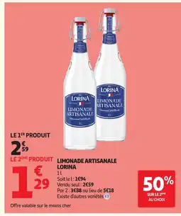 Auchan LORINA Limonade artisanale offre