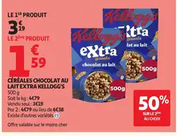 Auchan ELLOGG'S Céréales chocolat au lait extra offre