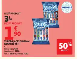 Auchan YÉTI Tubes glacés original panaché offre