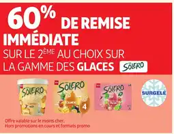 Auchan SOLERO Sur la gamme des glaces offre
