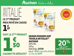 Auchan Grana padano aop tavola in italia auchan offre