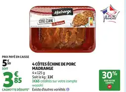 Auchan MADRANGE 4 côtes échine de porc offre