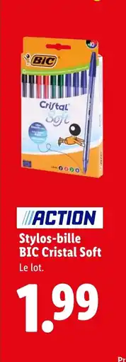 Lidl BIC Stylos-bille Cristal Soft offre