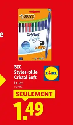 Lidl BIC Stylos-bille Cristal Soft offre