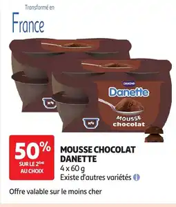 Auchan DANETTE Mousse chocolat offre