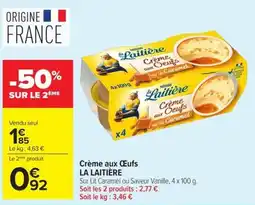 Carrefour LA LAITIÈRE Crème aux Œufs offre