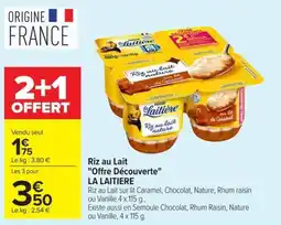 Carrefour LA LAITIERE Riz au Lait offre