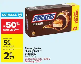 SNICKERS Barres glacées