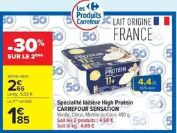 Carrefour CARREFOUR SENSATION High Protein offre