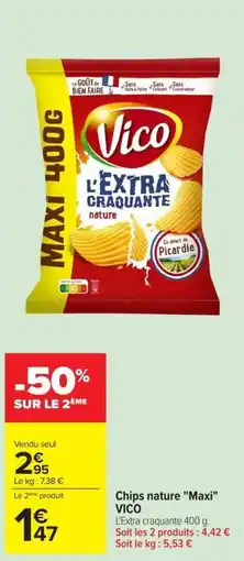 Carrefour Market VICO Chips nature "Maxi" offre