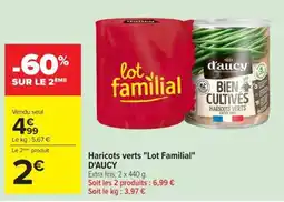 Carrefour Market D'AUCY Haricots verts offre