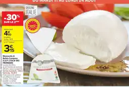 Carrefour l'italie des fromages mozzarella di bufala campana a.o.p offre