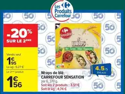 Carrefour Market Carrefour Sensation Wraps offre
