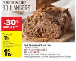 Carrefour Pain campagnard aux noix offre