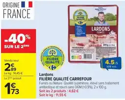 Carrefour Lardons FILIÈRE QUALITÉ CARREFOUR offre