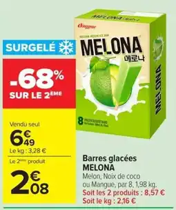 Carrefour Market Melona Barres glacées offre