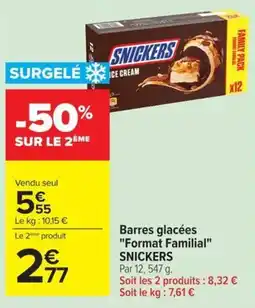 Carrefour Market SNICKERS Barres glacées offre