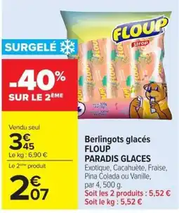 Carrefour FLOUP Berlingots glacés offre