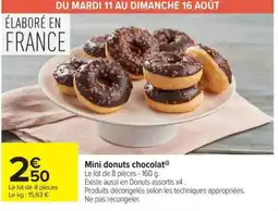 Carrefour Market Mini donuts chocolat offre