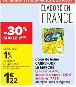 Carrefour Market Carrefour Le Marché Cœur de laitue offre