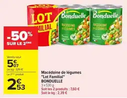 Carrefour Bonduelle Macédoine de légumes offre