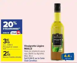 Carrefour MAILLE Vinaigrette Légère offre