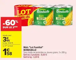 Carrefour Bonduelle Maïs offre