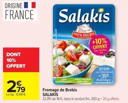 Carrefour Salakis Fromage de Brebis offre