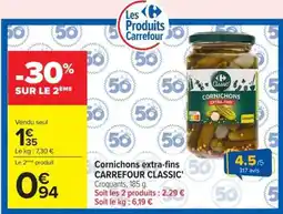 Carrefour Carrefour Classic Cornichons extra-fins offre