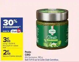 Carrefour Ciro Pesto offre