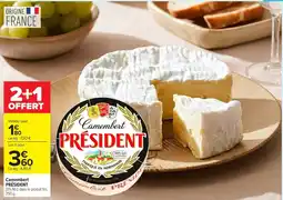 Carrefour Président Camembert offre