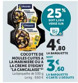 U Express Cancalaise Cocotte de moules offre